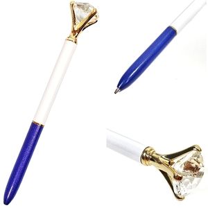 Royal Blue White Diamond Pen, Zeta Phi Beta Gift, Two Tone Pen, Finer Woman Gift
